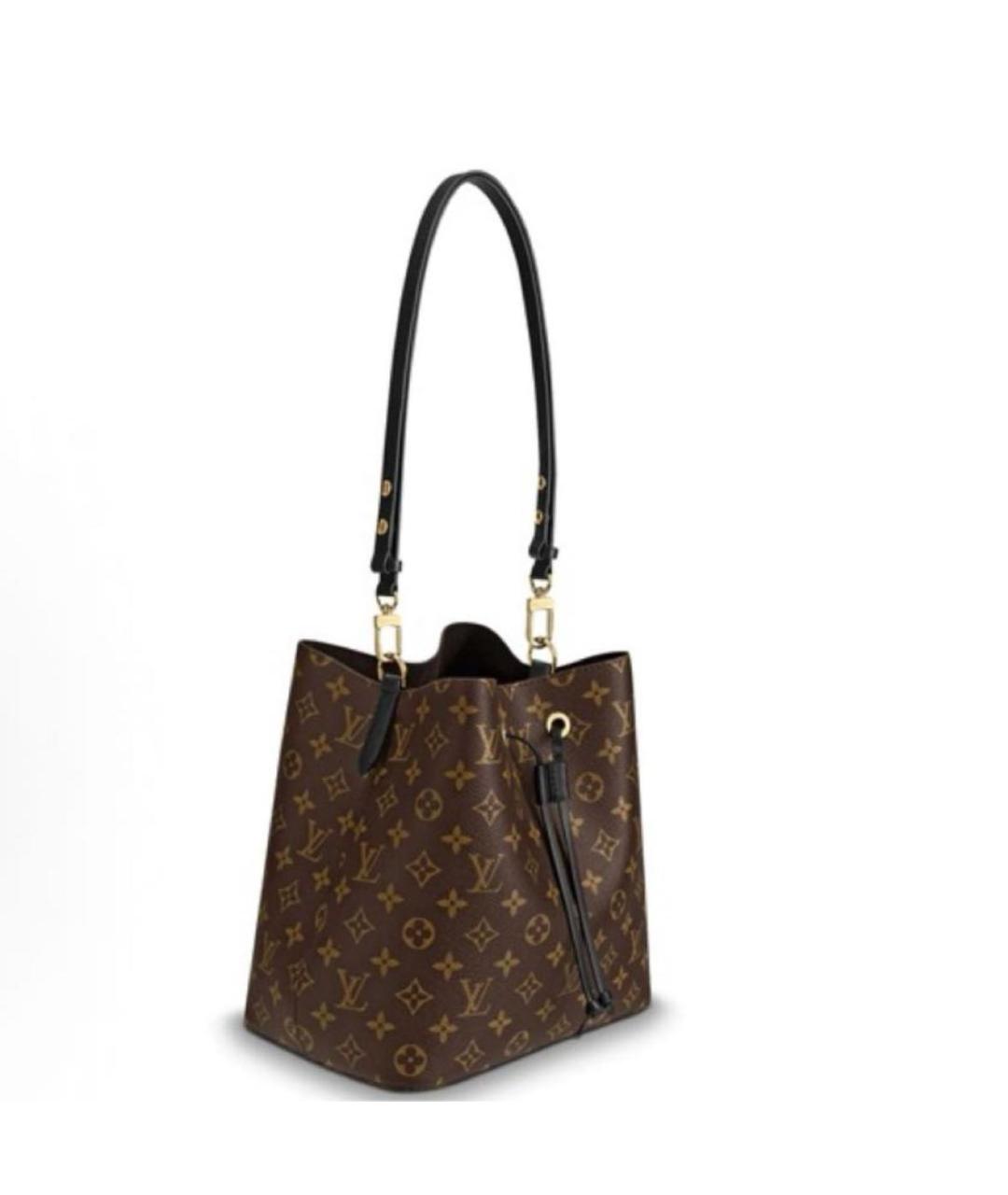 LOUIS VUITTON Коричневая кожаная сумка через плечо, фото 3