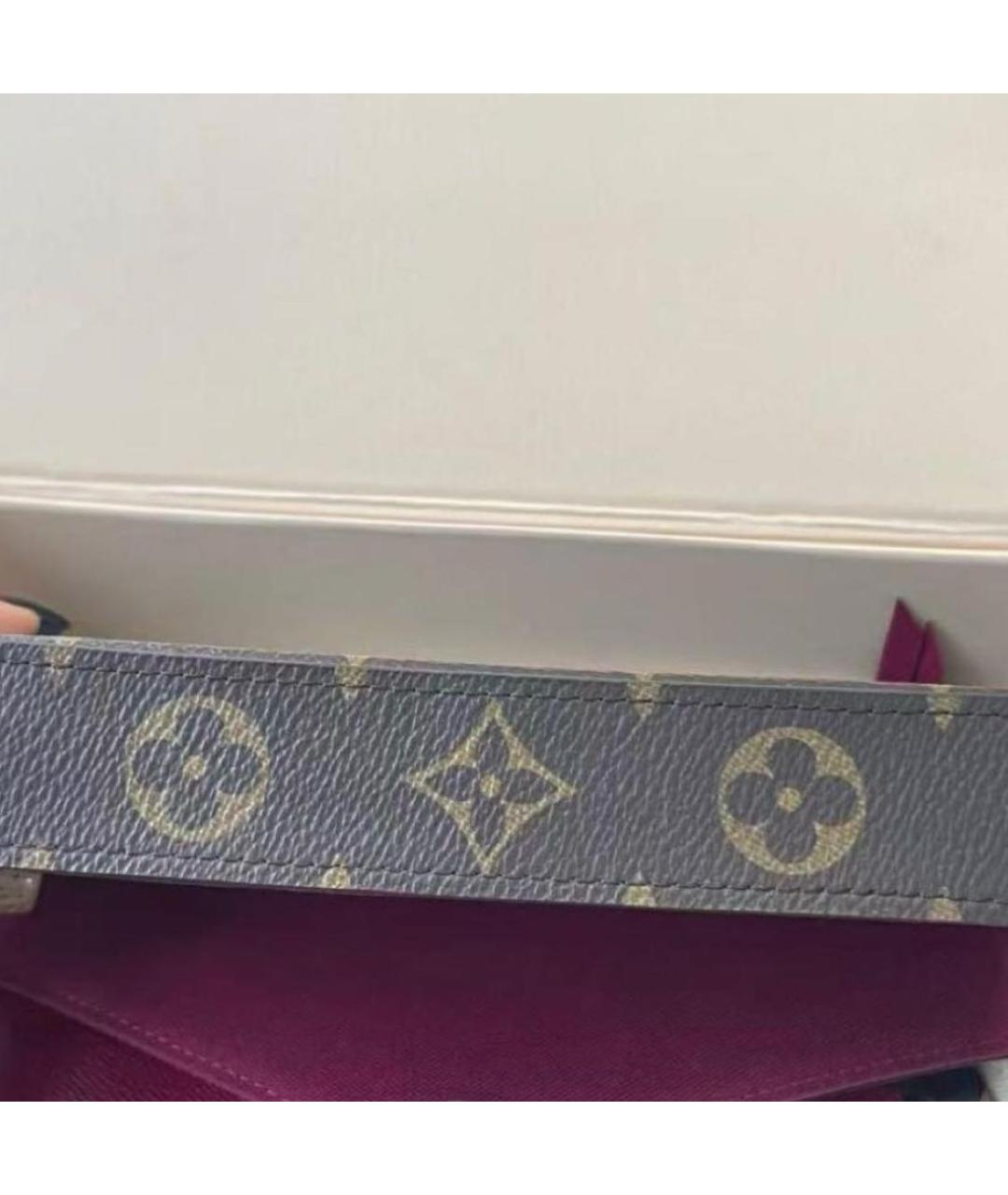 LOUIS VUITTON Коричневая кожаная сумка через плечо, фото 3