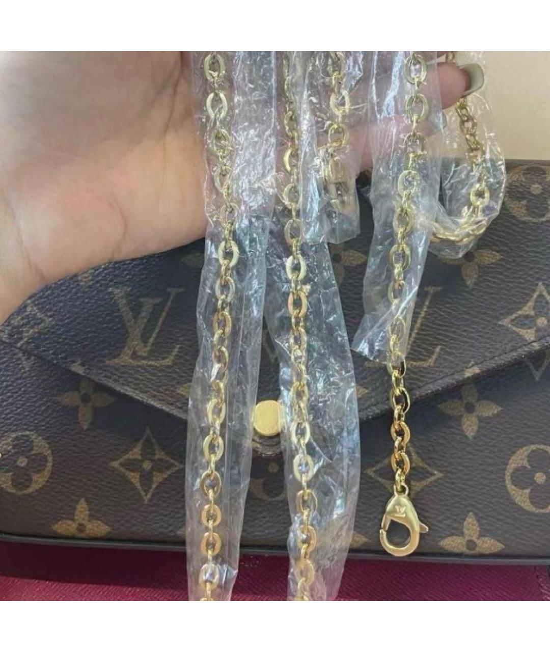 LOUIS VUITTON Коричневая кожаная сумка через плечо, фото 2