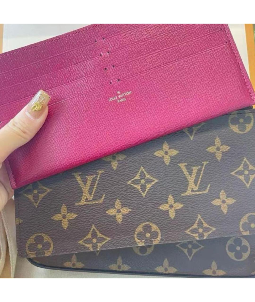 LOUIS VUITTON Коричневая кожаная сумка через плечо, фото 4