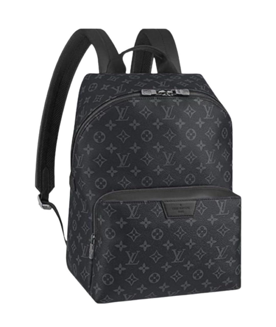 LOUIS VUITTON Антрацитовый кожаный рюкзак, фото 1