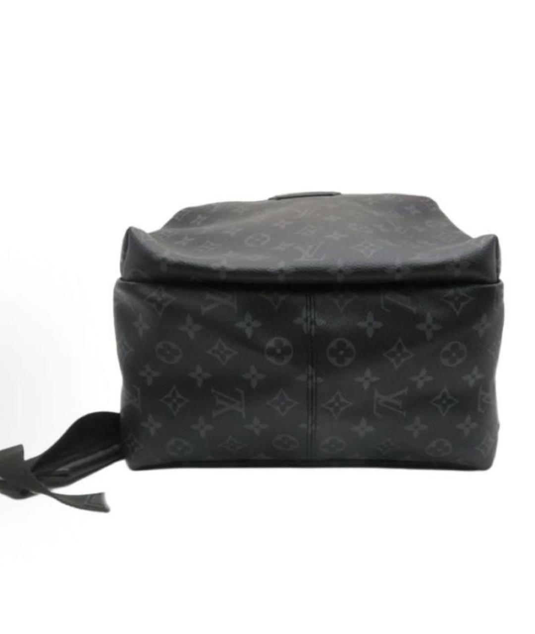 LOUIS VUITTON Антрацитовый кожаный рюкзак, фото 4