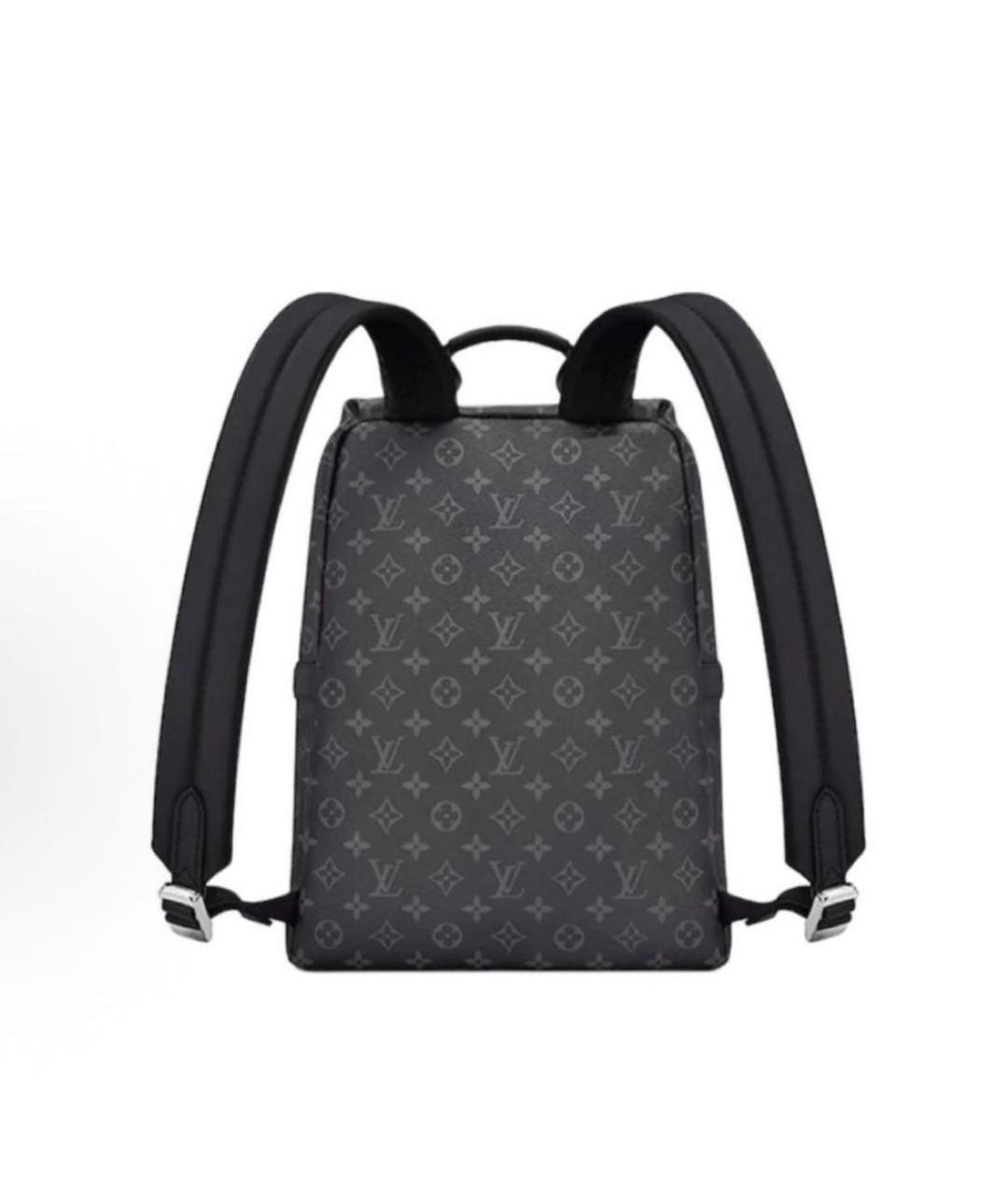 LOUIS VUITTON Антрацитовый кожаный рюкзак, фото 3