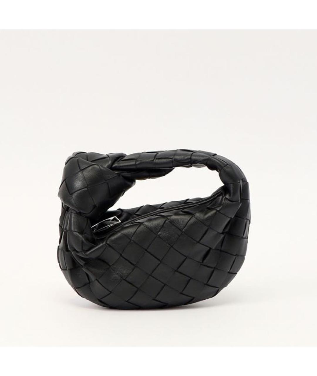 BOTTEGA VENETA Черная кожаная сумка через плечо, фото 2