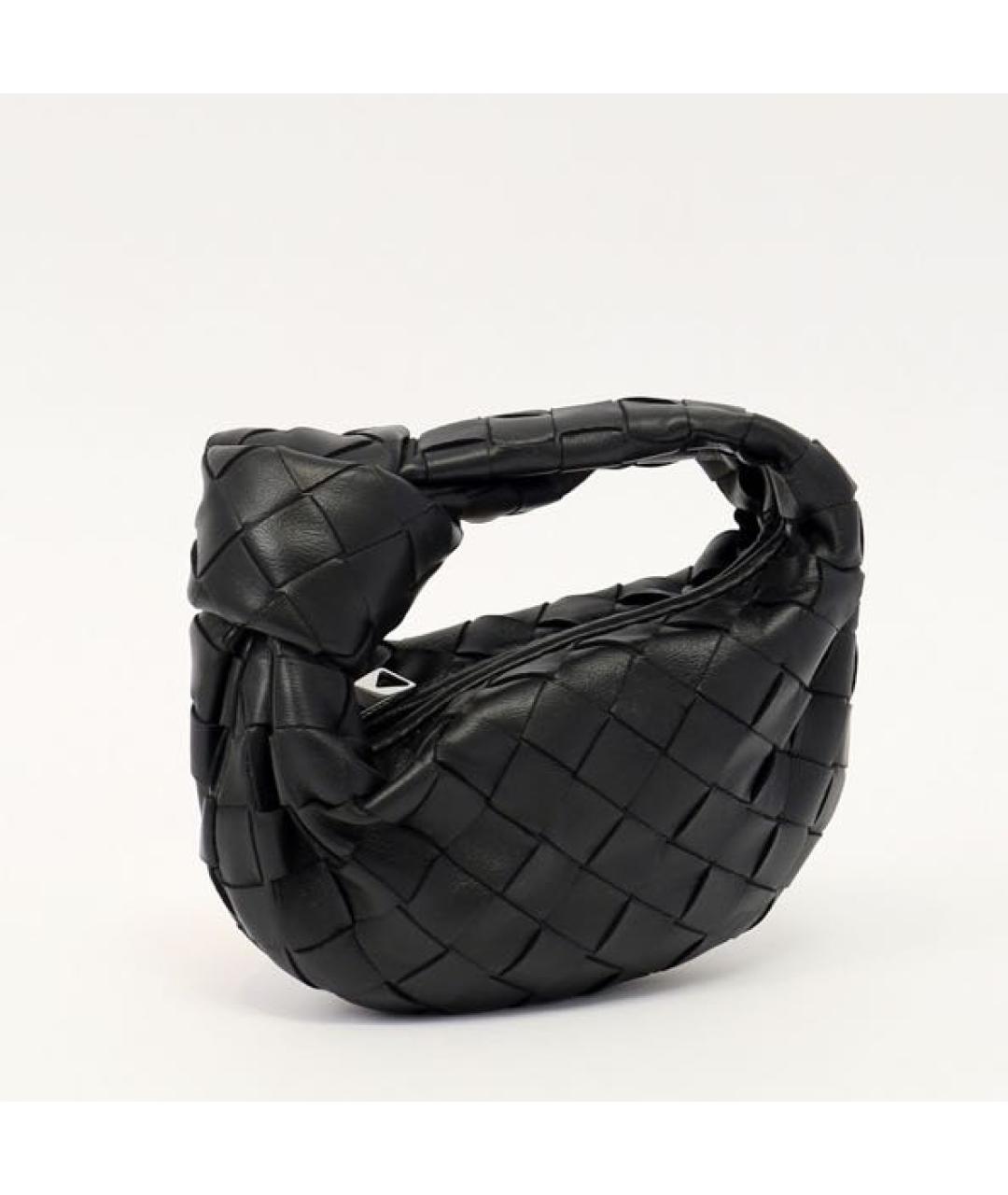 BOTTEGA VENETA Черная кожаная сумка через плечо, фото 3