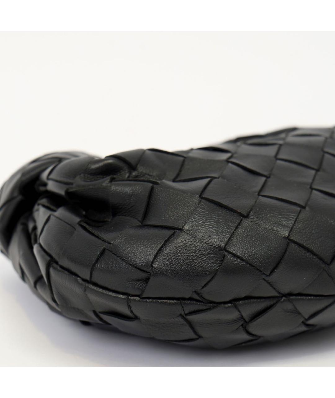 BOTTEGA VENETA Черная кожаная сумка через плечо, фото 5