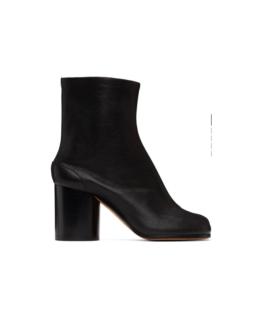 MAISON MARGIELA Черные кожаные ботильоны, фото 1