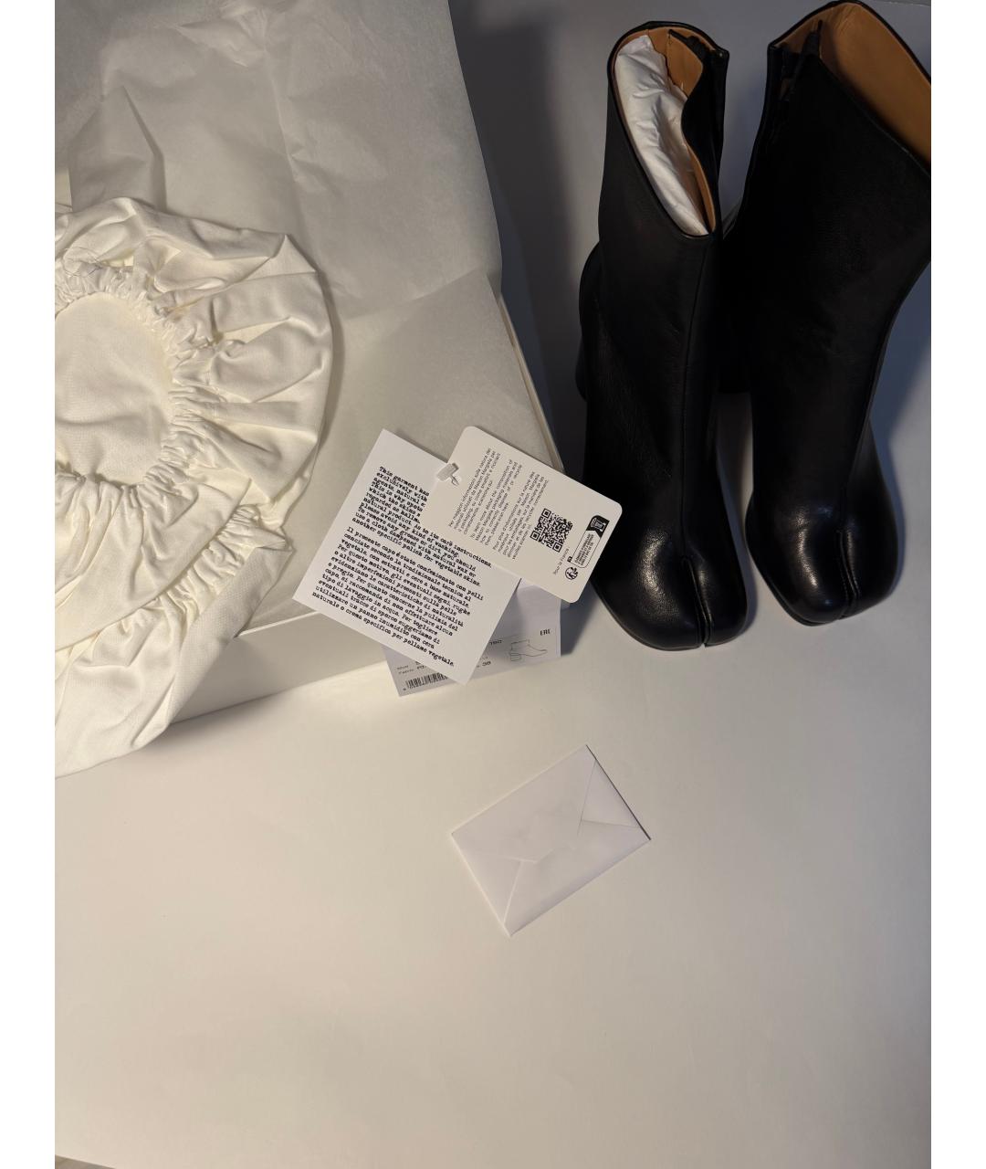 MAISON MARGIELA Черные кожаные ботильоны, фото 6
