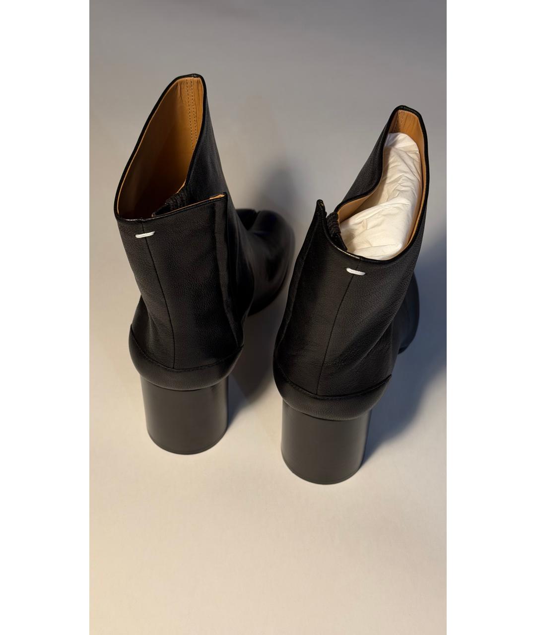 MAISON MARGIELA Черные кожаные ботильоны, фото 5