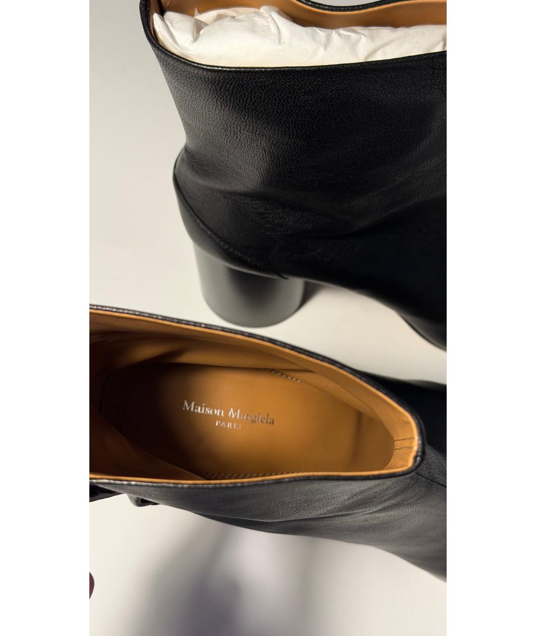 MAISON MARGIELA Черные кожаные ботильоны, фото 4