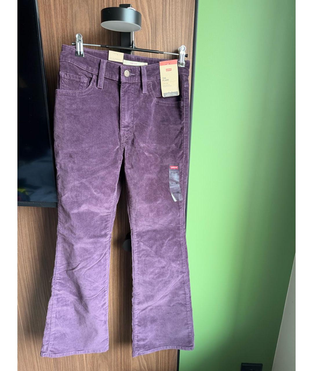LEVI'S Фиолетовые хлопковые джинсы клеш, фото 4