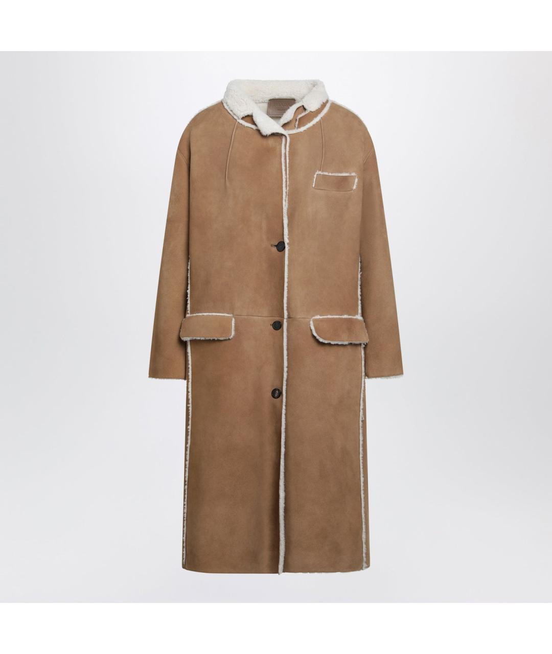 PRADA Бежевая меховая дубленка, фото 3