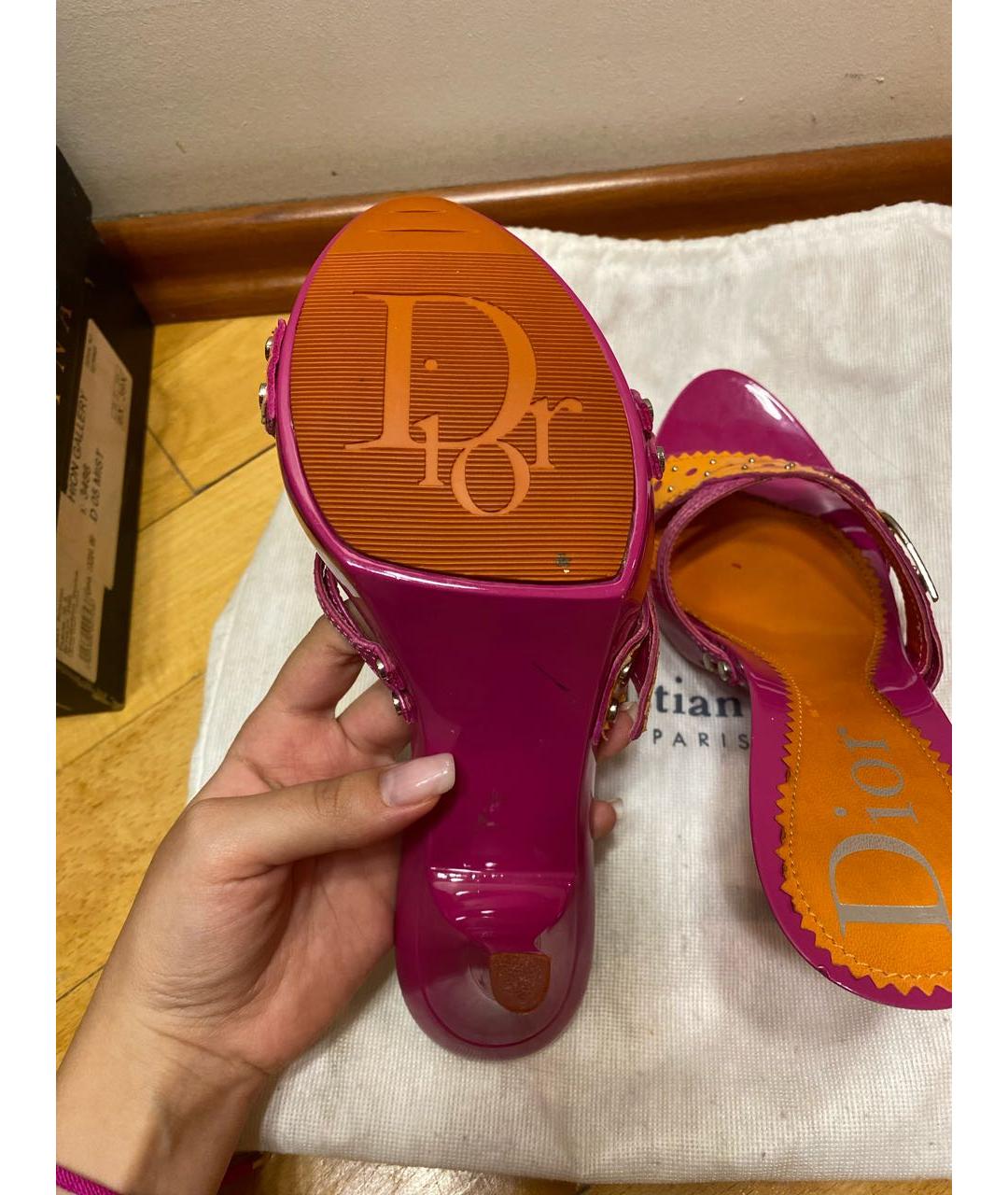 CHRISTIAN DIOR PRE-OWNED Розовые мюли, фото 5