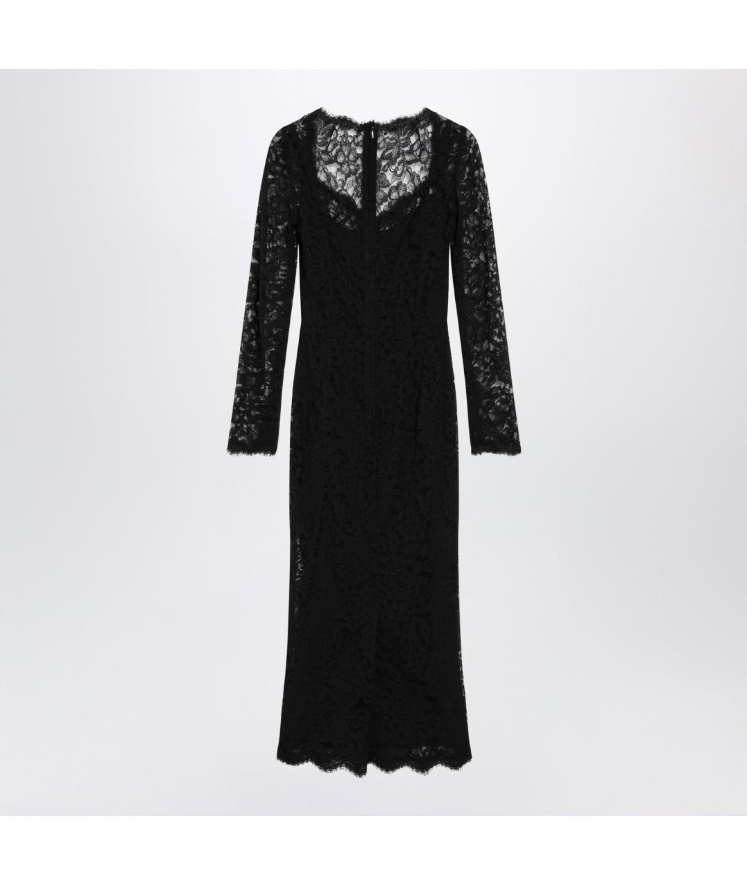DOLCE&GABBANA Черное кружевное вечернее платье, фото 2