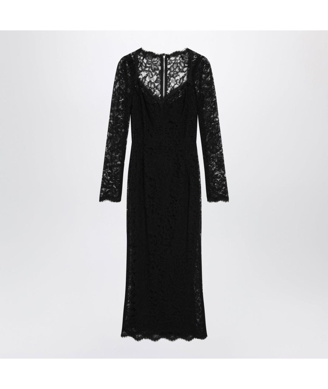 DOLCE&GABBANA Черное кружевное вечернее платье, фото 5