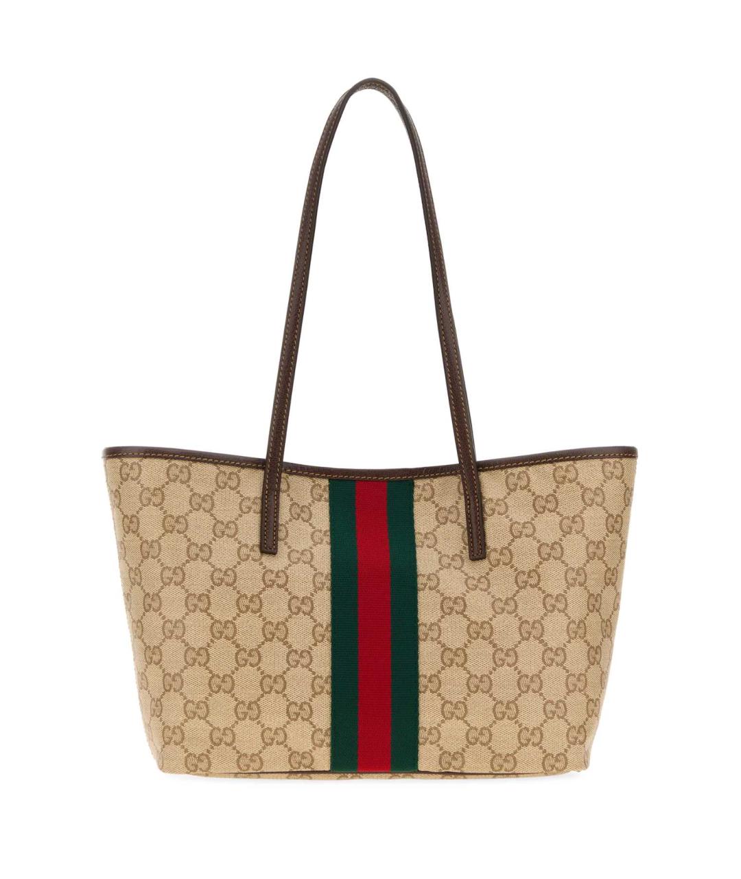 GUCCI Бежевая сумка тоут из канвы, фото 1
