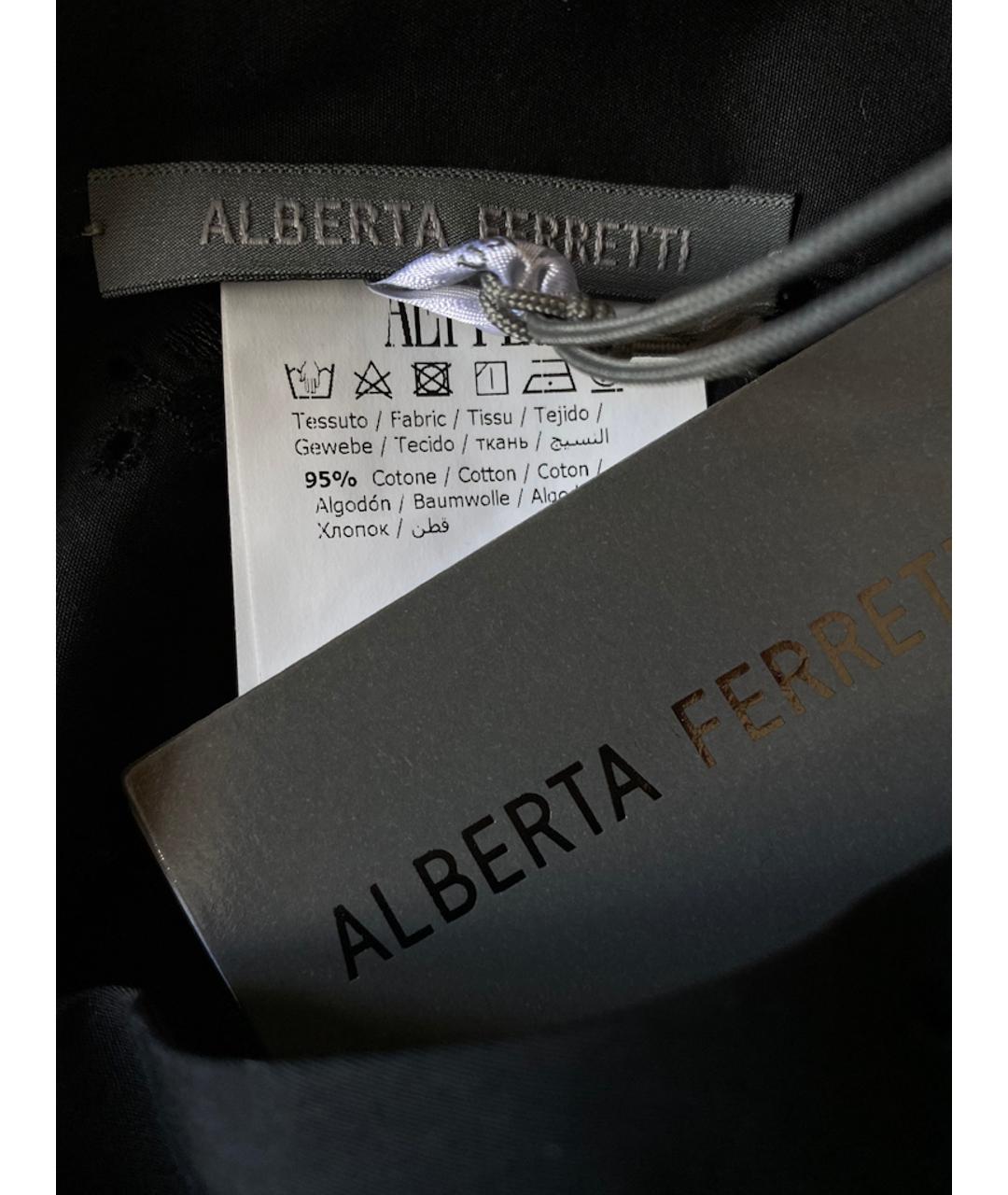 ALBERTA FERRETTI Черные хлопковые шорты, фото 3