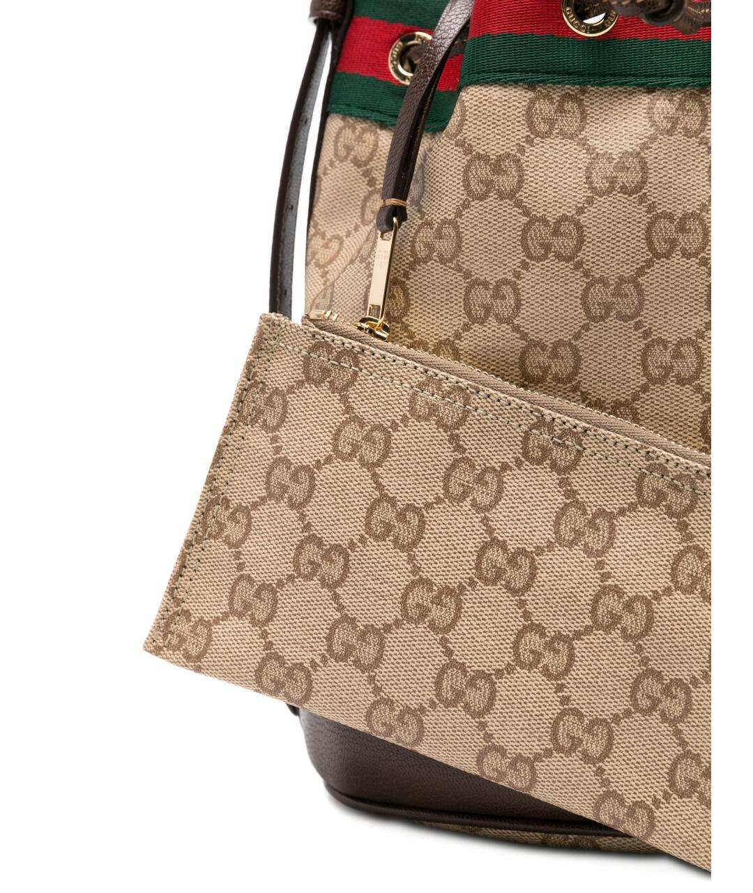 GUCCI Бежевая тканевая сумка через плечо, фото 3