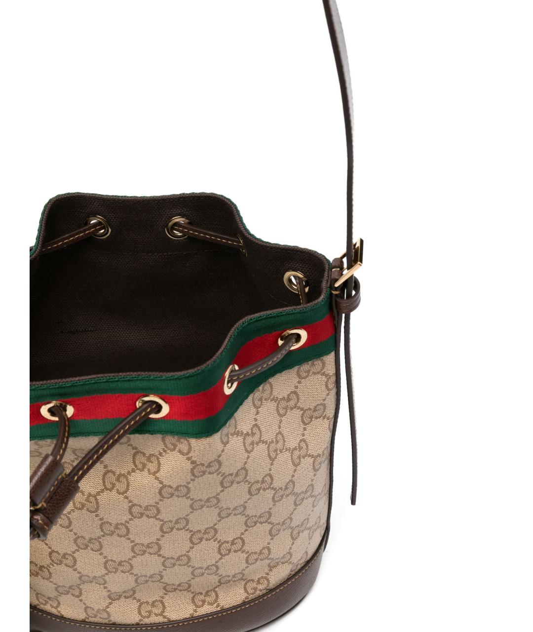 GUCCI Бежевая тканевая сумка через плечо, фото 4