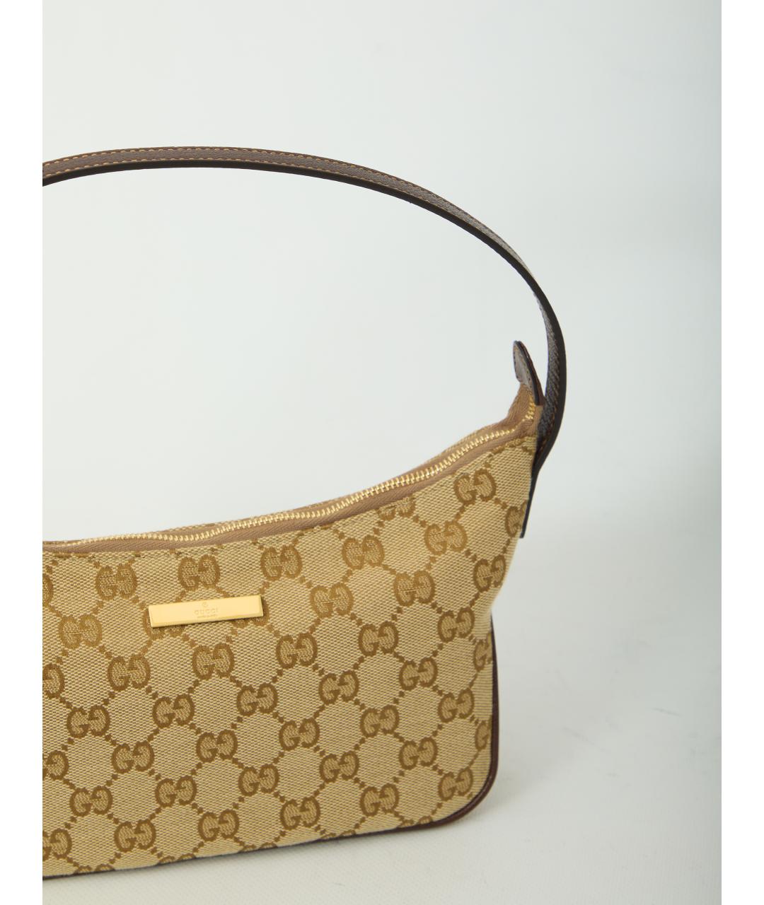 GUCCI Бежевая тканевая сумка через плечо, фото 4