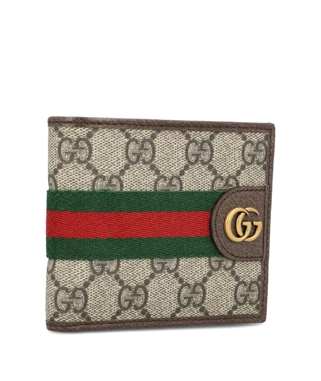 GUCCI Коричневый кожаный кошелек, фото 4