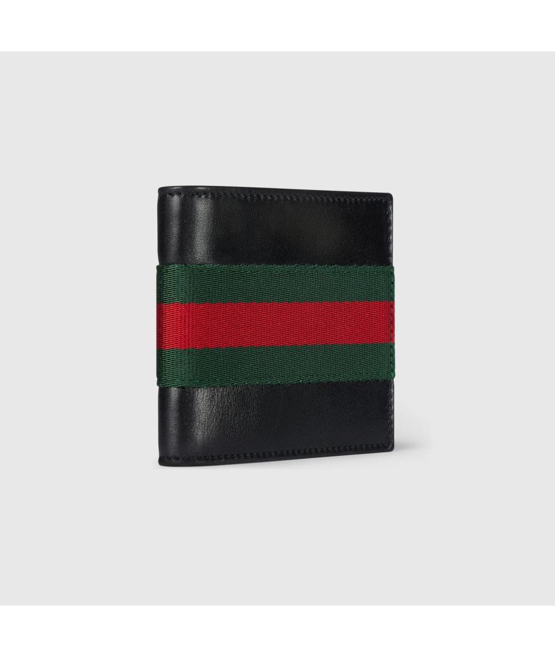 GUCCI Черный кожаный кошелек, фото 3