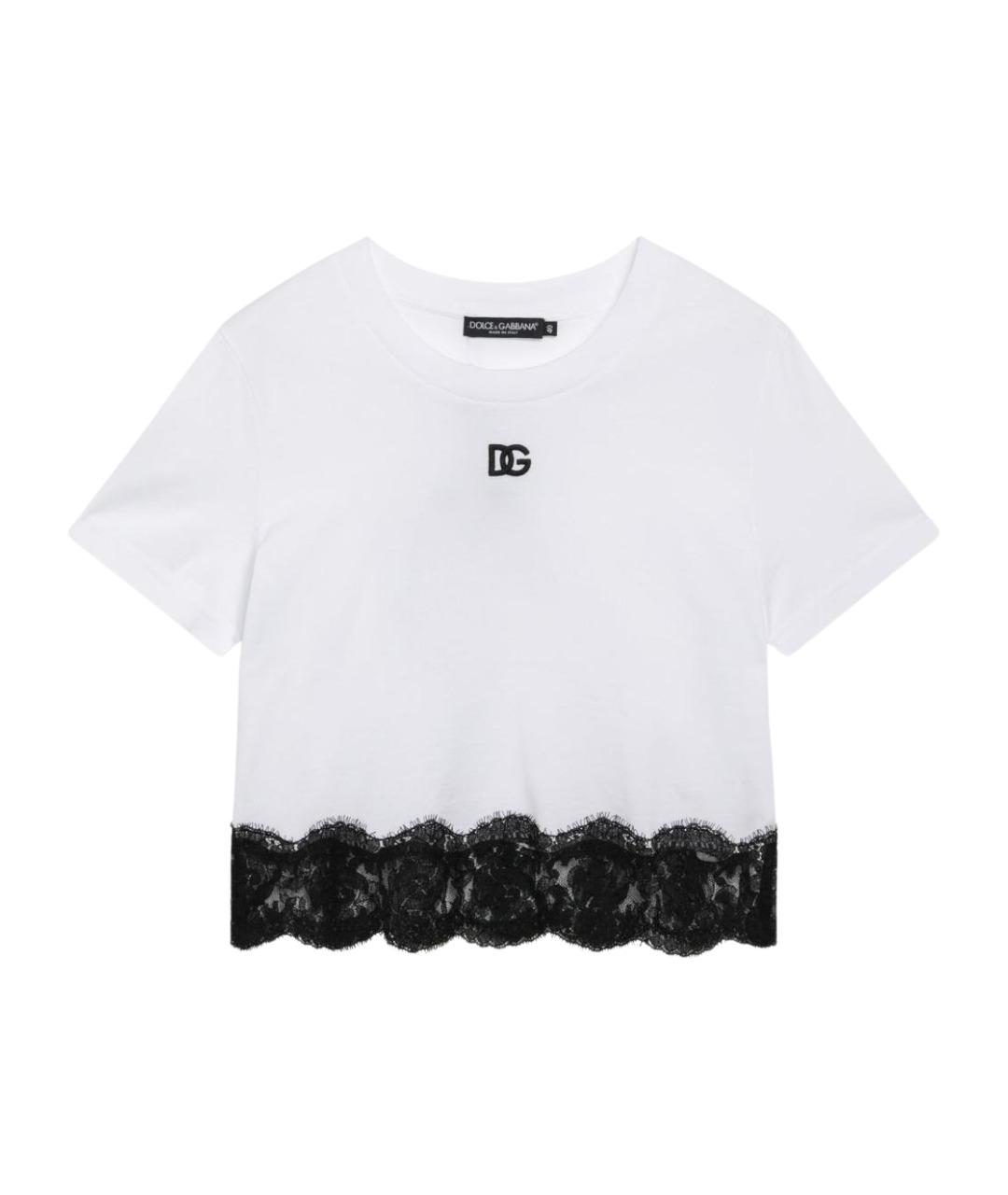 DOLCE&GABBANA Белая хлопковая футболка, фото 1