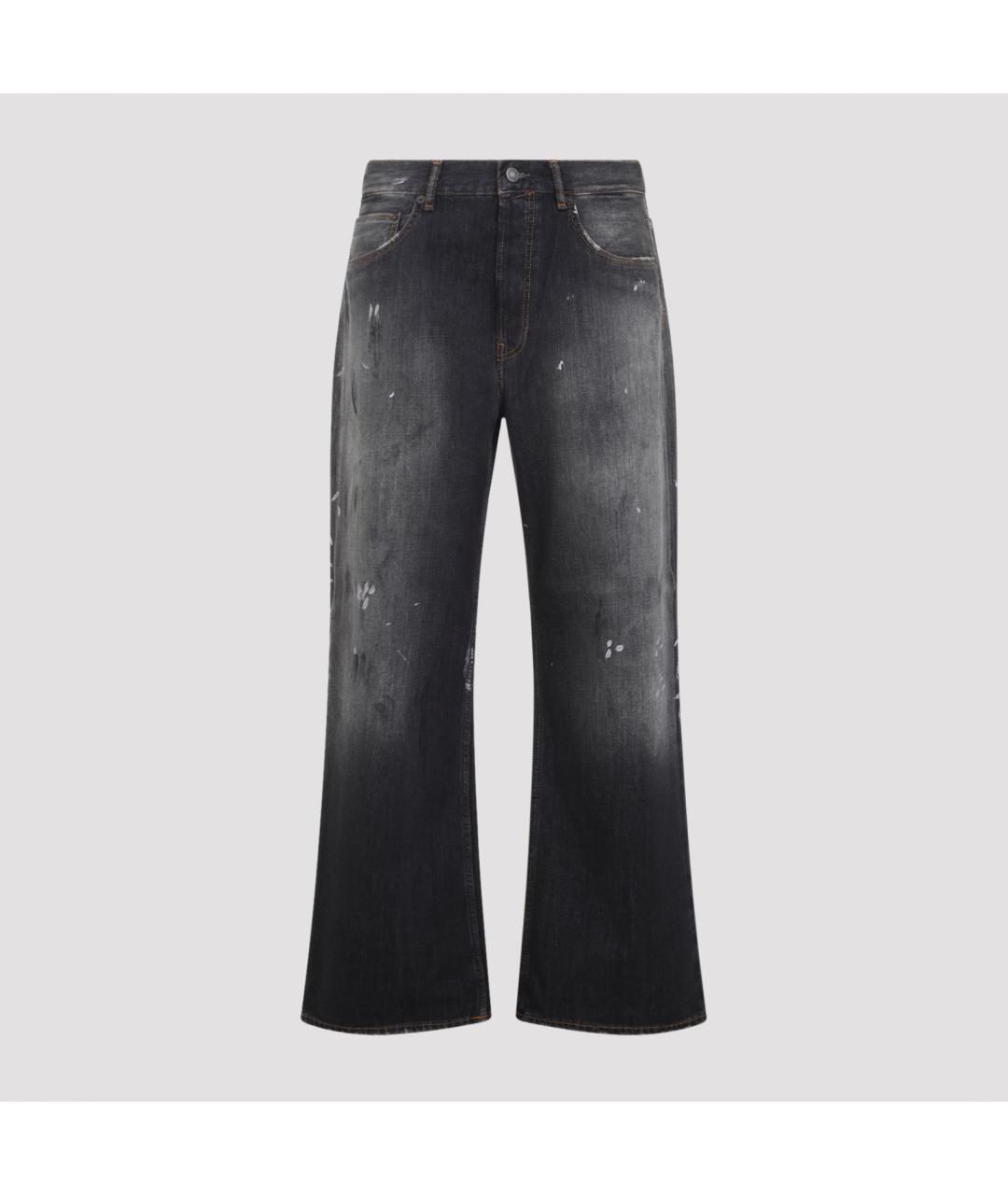 ACNE STUDIOS Черные хлопковые прямые джинсы, фото 2