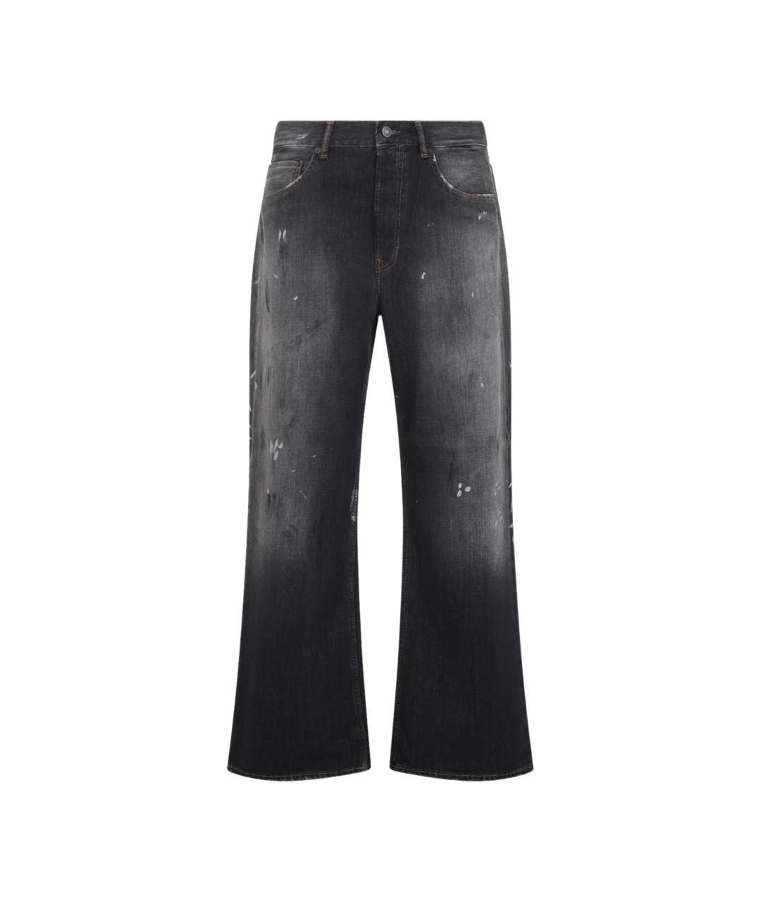 ACNE STUDIOS Черные хлопковые прямые джинсы, фото 1