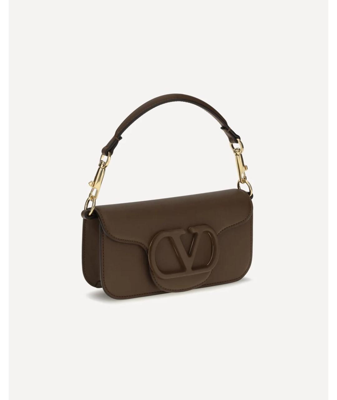 VALENTINO Коричневая кожаная сумка через плечо, фото 2