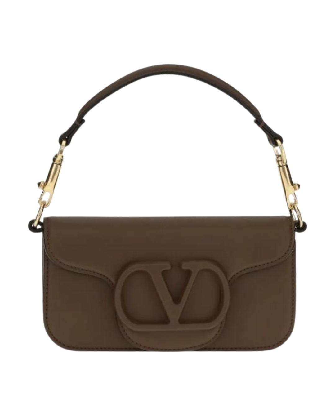 VALENTINO Коричневая кожаная сумка через плечо, фото 1