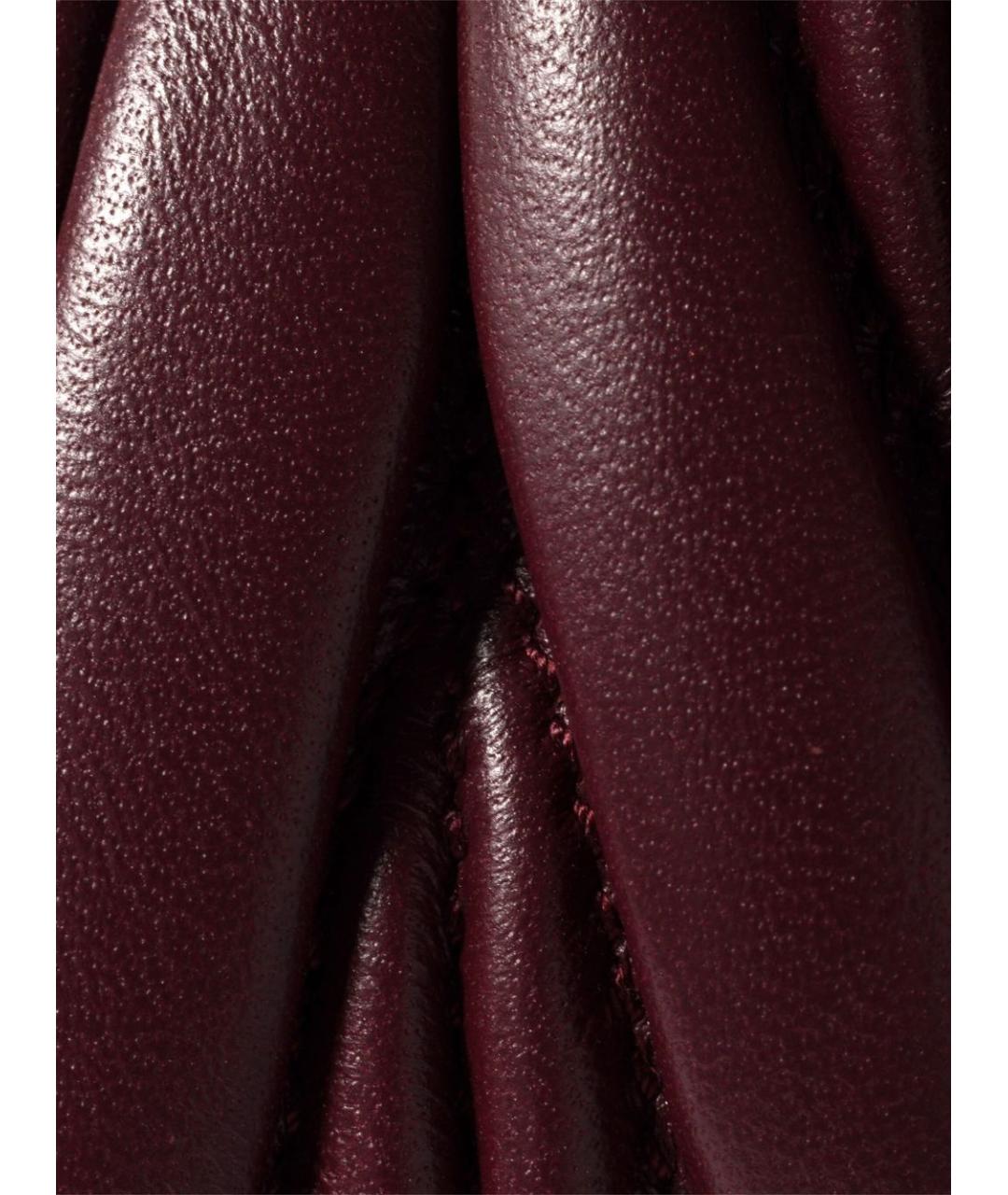 MIU MIU Бордовая кожаная сумка через плечо, фото 3