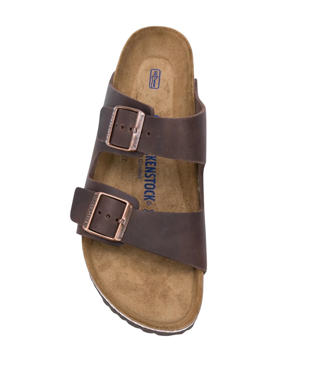 BIRKENSTOCK Коричневые кожаные сандалии, фото 4