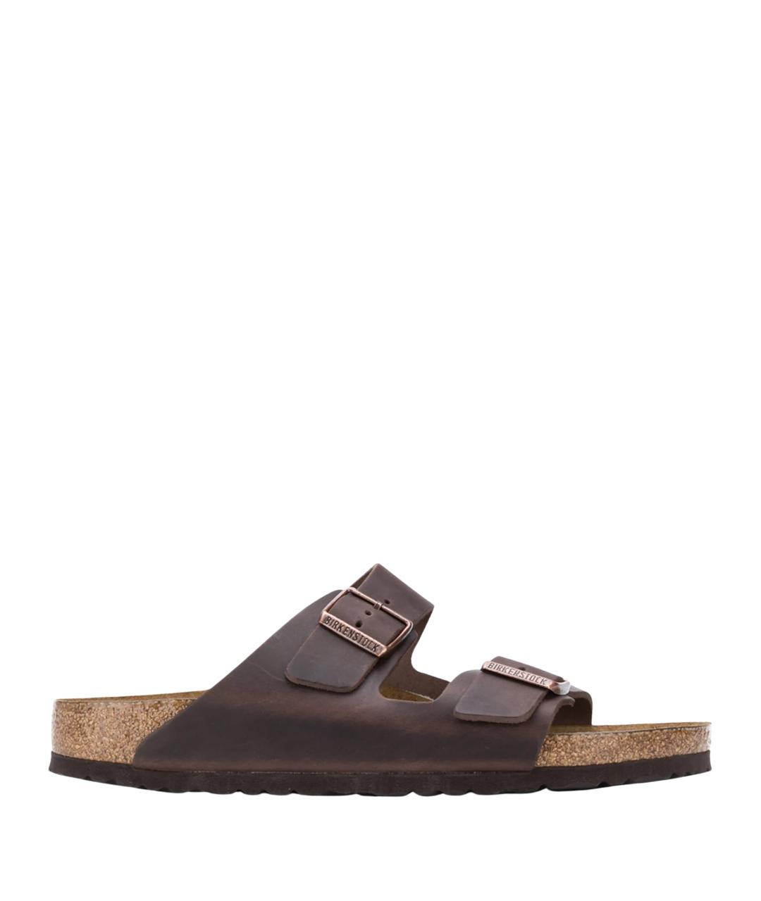 BIRKENSTOCK Коричневые кожаные сандалии, фото 1