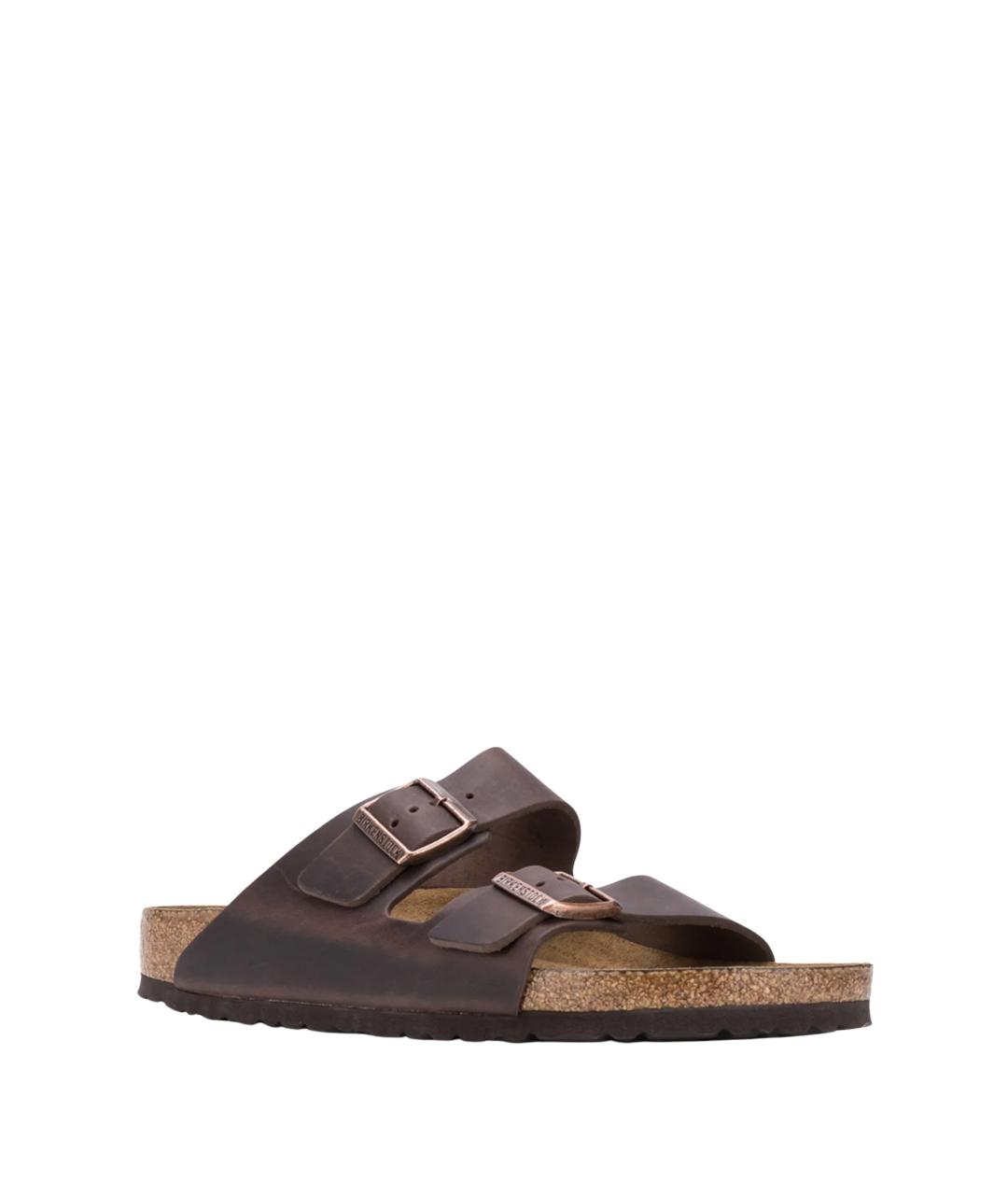 BIRKENSTOCK Коричневые кожаные сандалии, фото 2