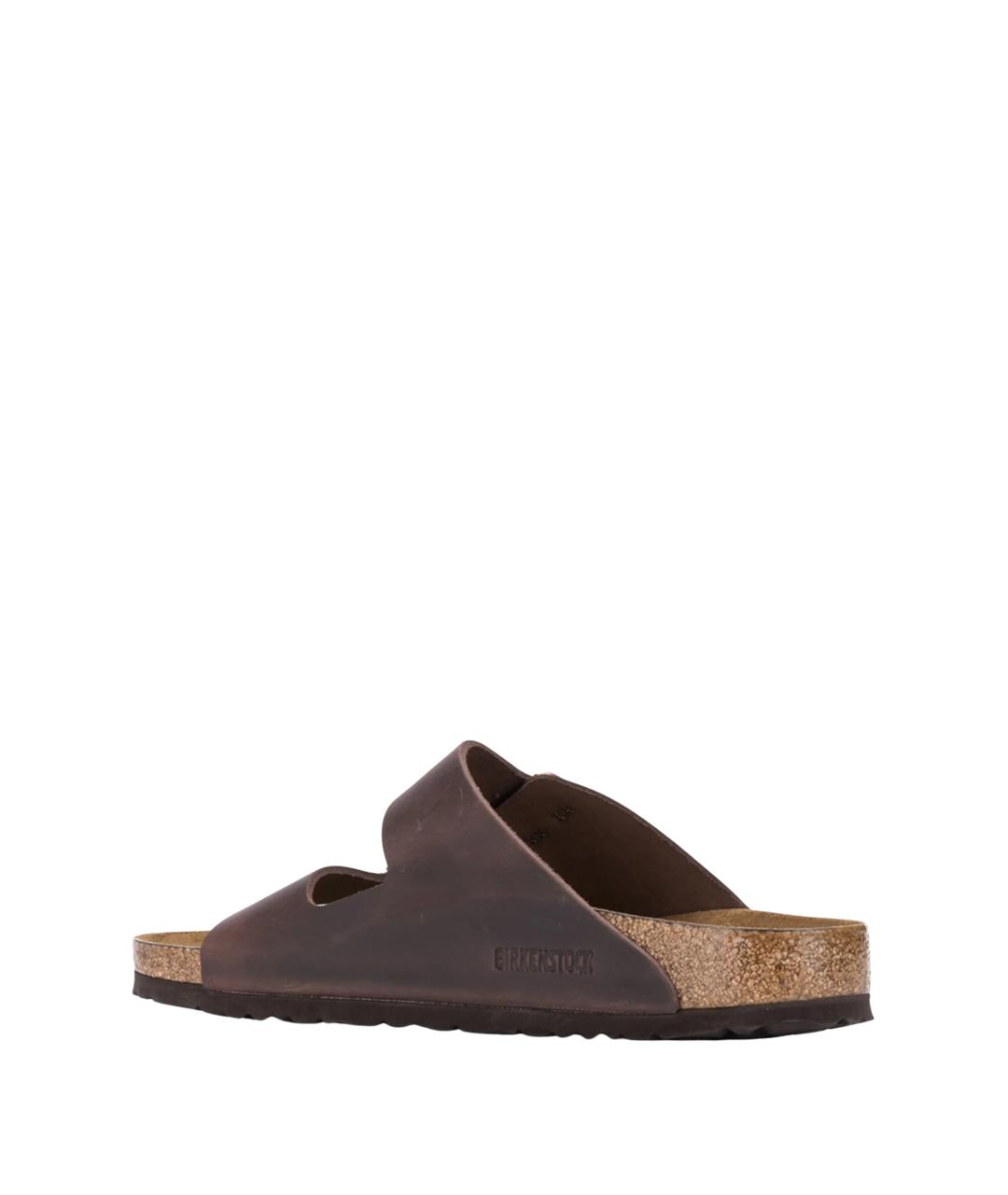 BIRKENSTOCK Коричневые кожаные сандалии, фото 3