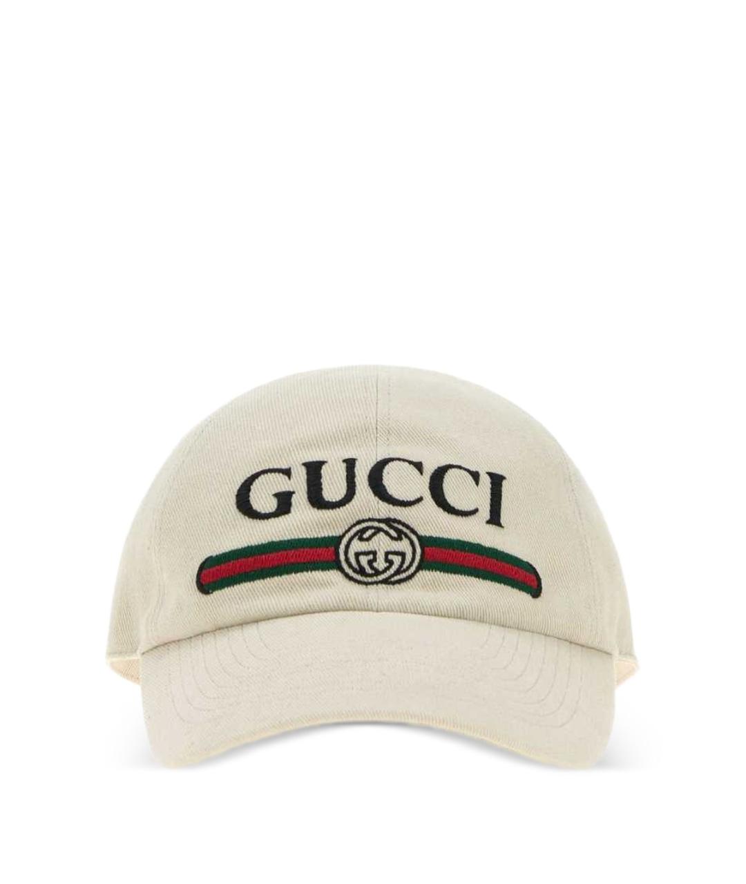 GUCCI Бежевая хлопковая кепка/бейсболка, фото 1