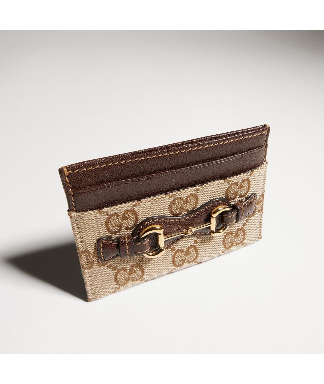 GUCCI Коричневый кожаный кардхолдер, фото 3