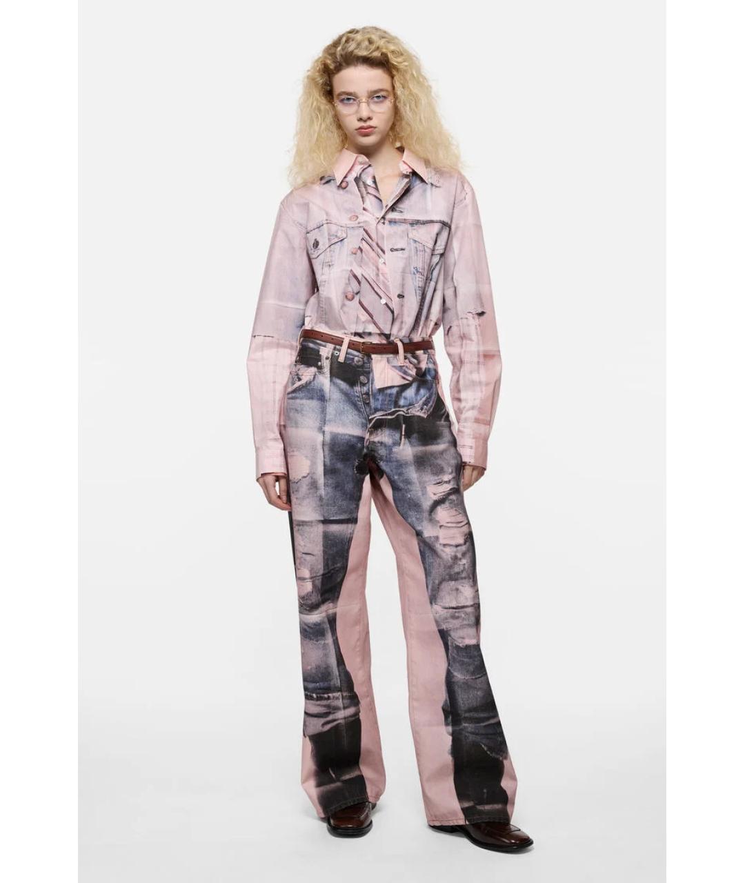 ACNE STUDIOS Розовая хлопковая кэжуал рубашка, фото 3