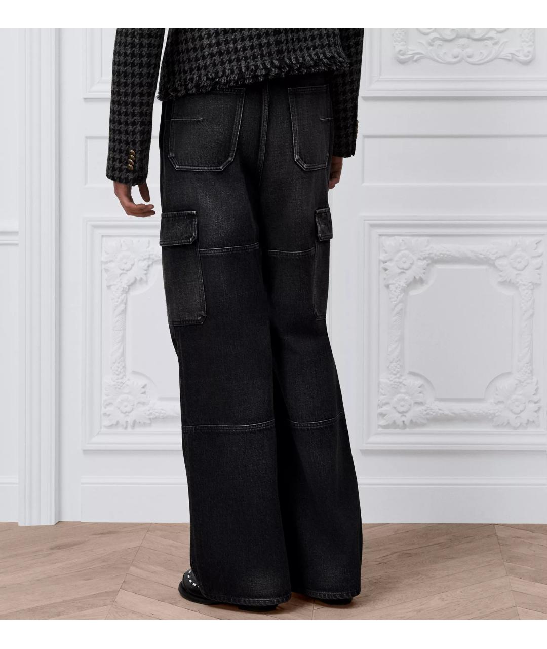 CHRISTIAN DIOR Черные хлопковые прямые джинсы, фото 2