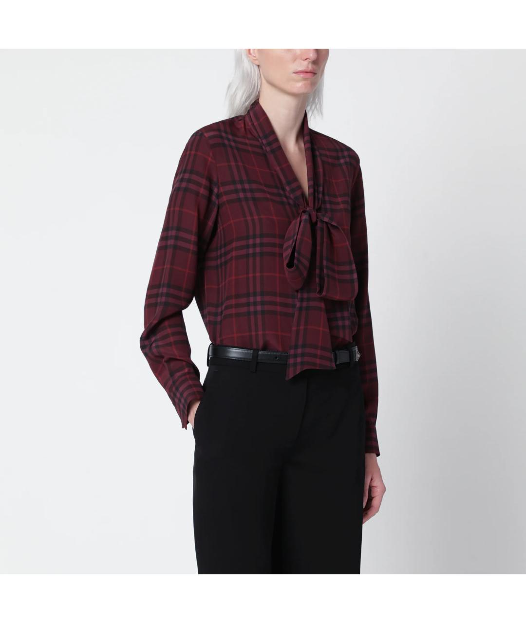 BURBERRY Фиолетовая шелковая рубашка, фото 3