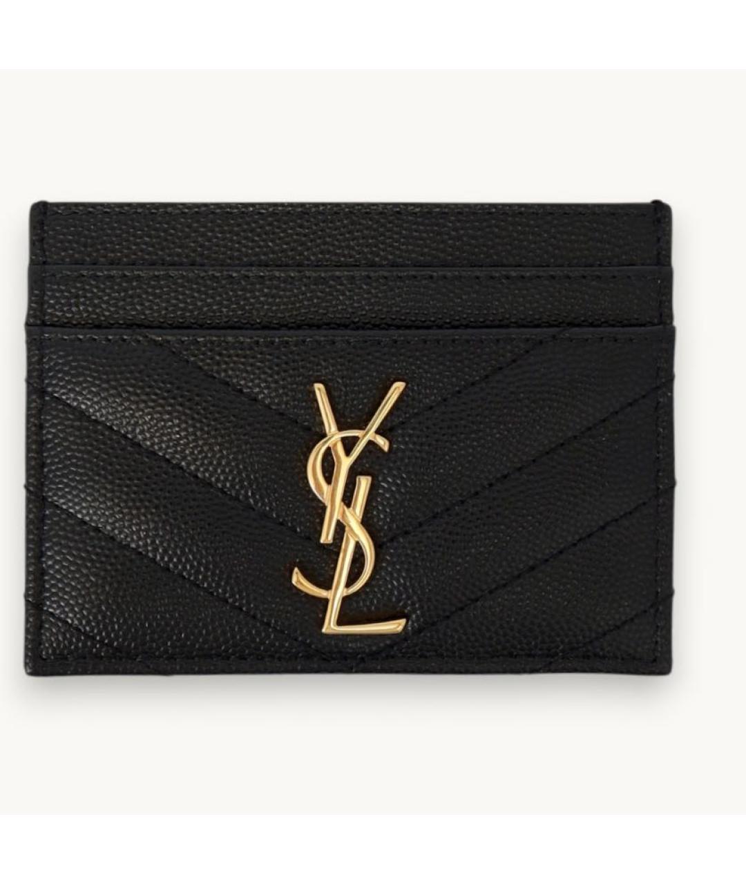 SAINT LAURENT Черный кардхолдер, фото 2