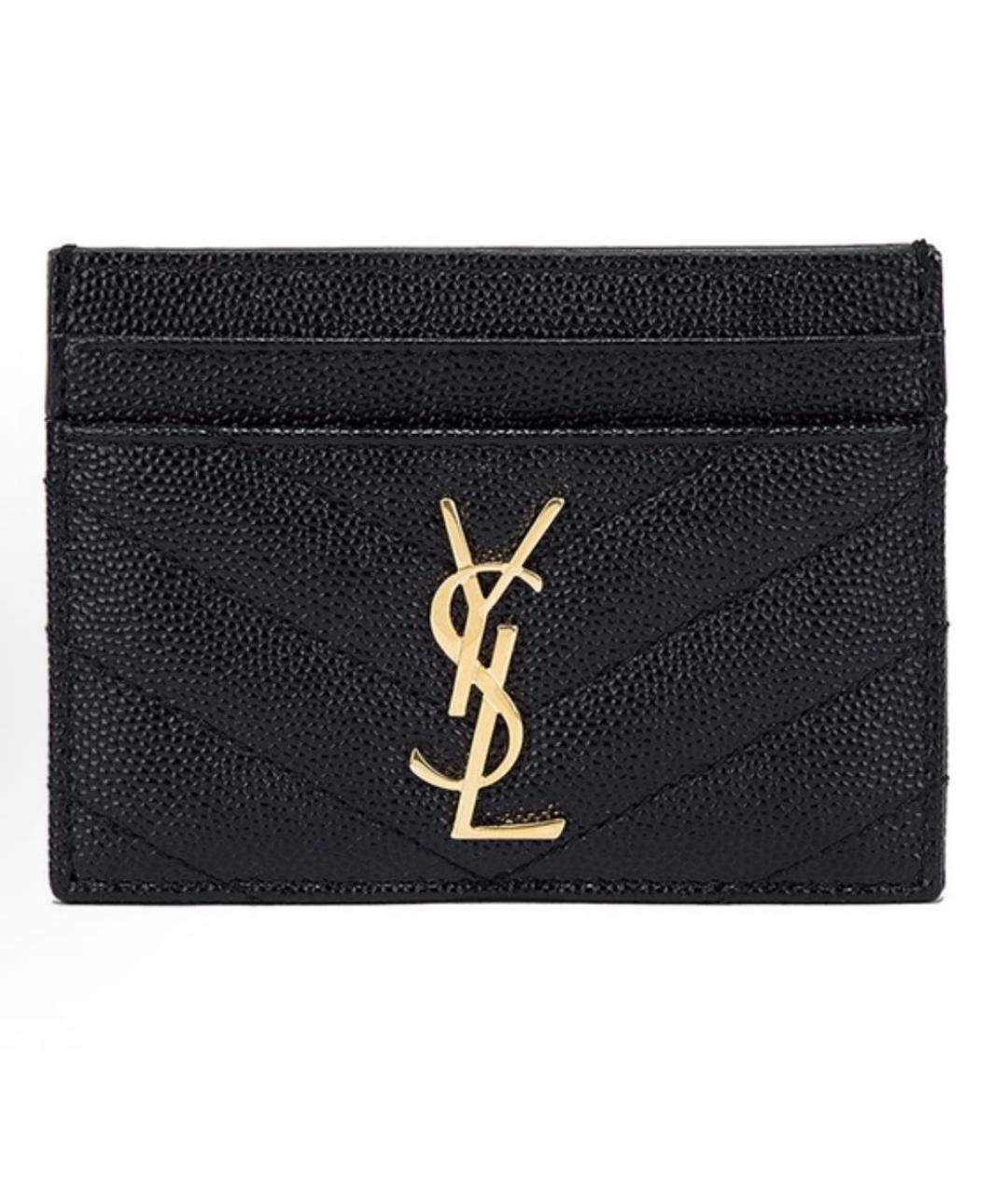 SAINT LAURENT Черный кардхолдер, фото 1