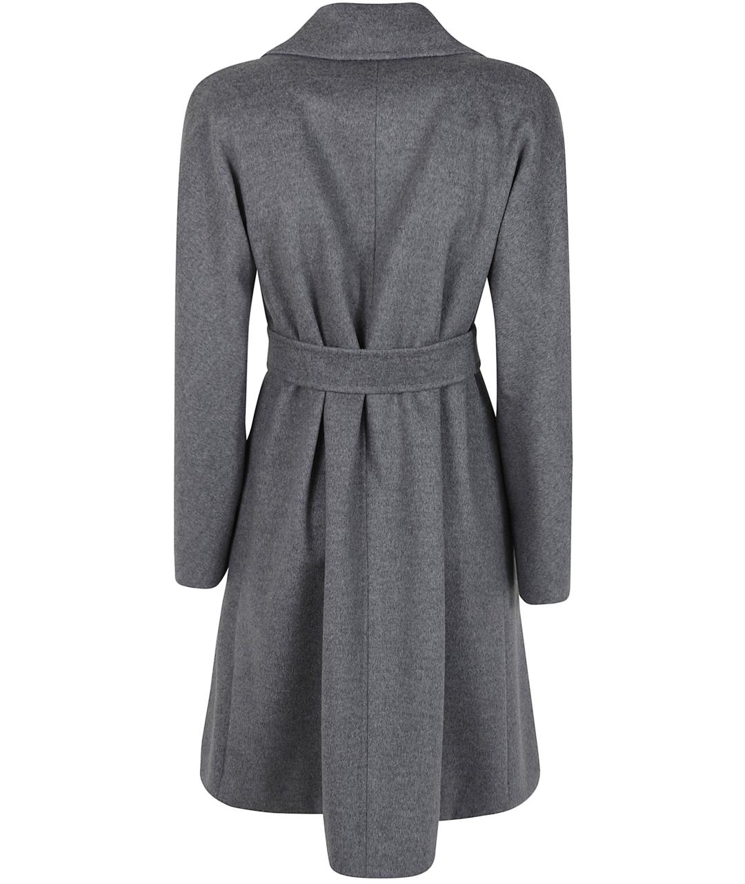 MAX MARA STUDIO Серое шерстяное пальто, фото 2