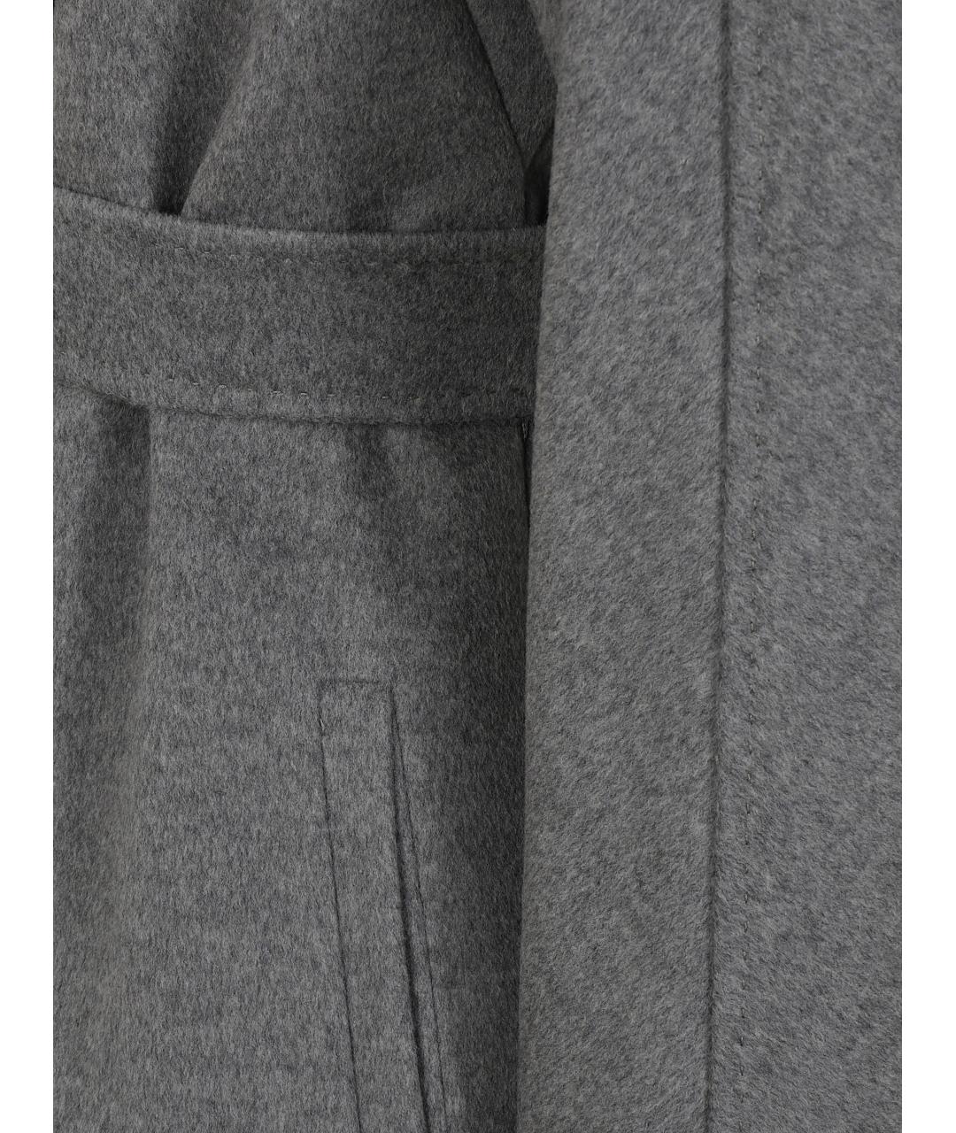 MAX MARA STUDIO Серое шерстяное пальто, фото 3