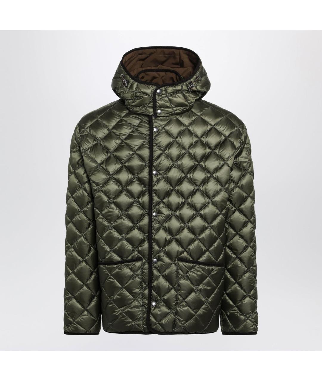 MONCLER Зеленая полиамидовая куртка, фото 3