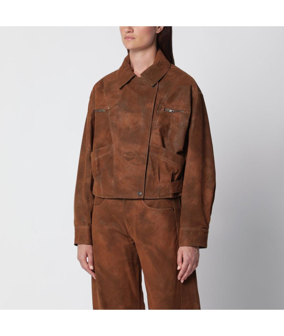 ISABEL MARANT Коричневая замшевая куртка, фото 3