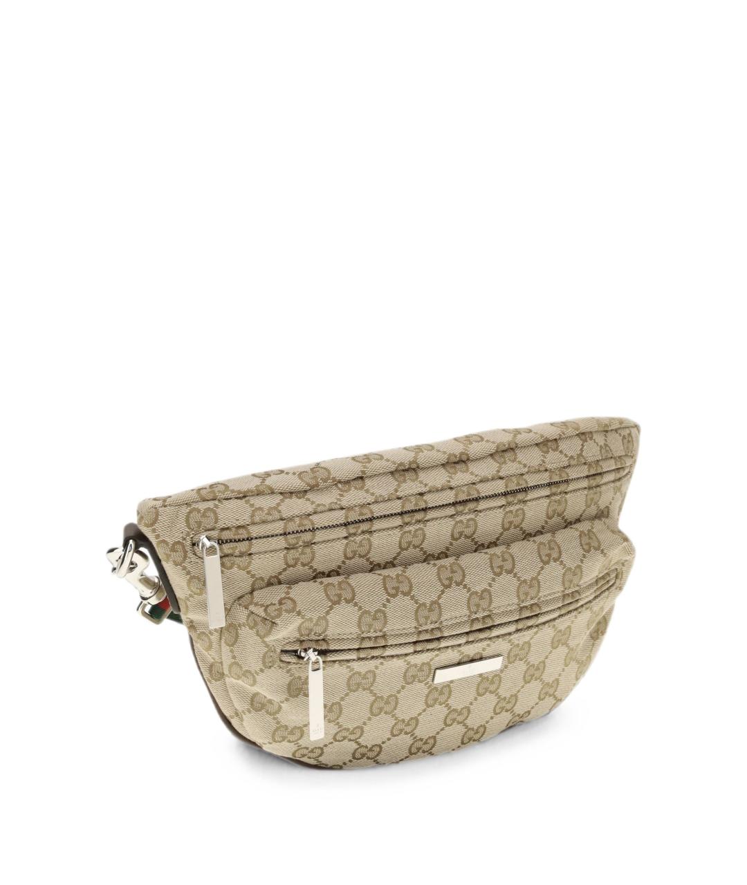 GUCCI Бежевая тканевая сумка на плечо, фото 5