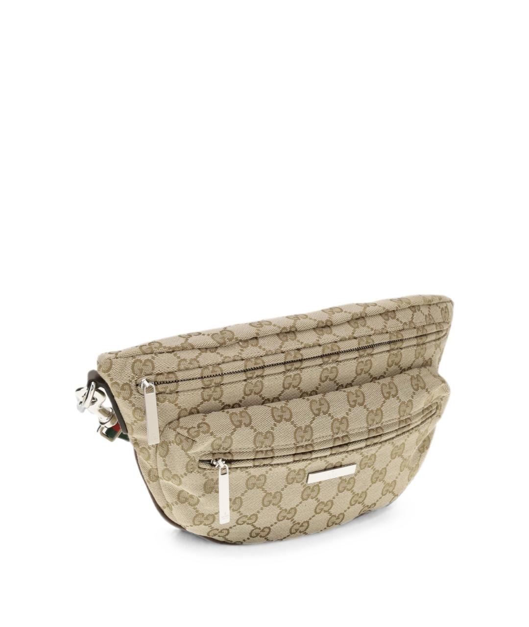 GUCCI Бежевая тканевая сумка на плечо, фото 3