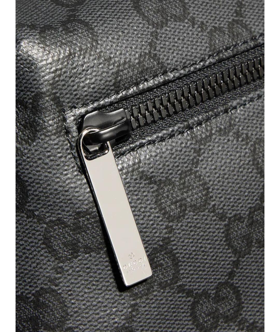 GUCCI Антрацитовый рюкзак из канвы, фото 3